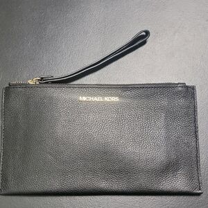 Michael Kors Black Textured Clutch